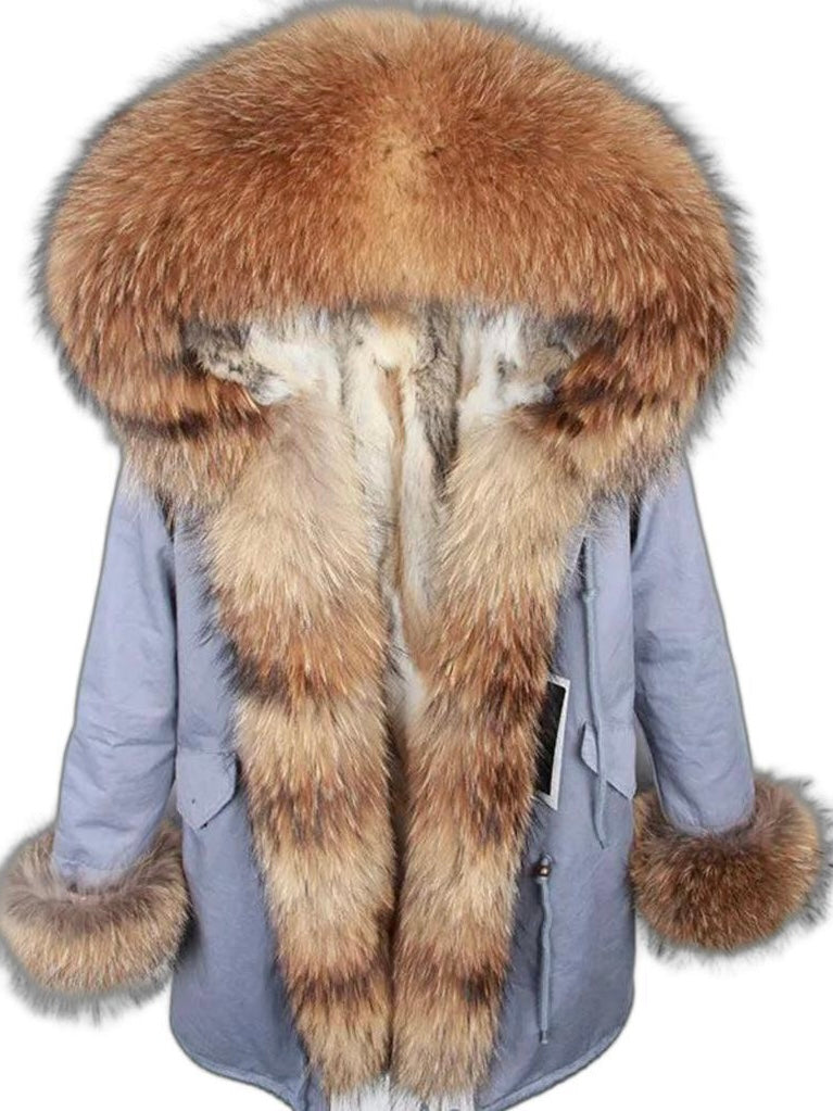 Echtpelz-Parka mit XXL Pelzkragen “Leila