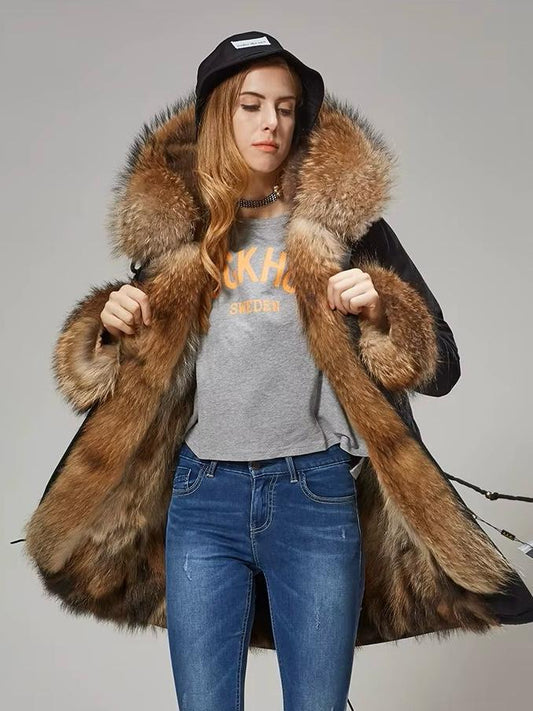 Echtpelz-Parka “Alice” Racoon