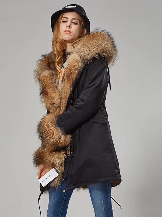 Echtpelz-Parka “Alice” Racoon