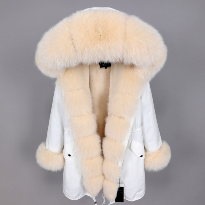 !!! Still available on request !! Real fur parka with XXL fur collar "Snow Fox"