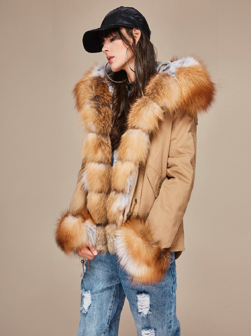 Echtpelz-Jacke “Fox” Beige Beige XS Damen Parkas & Jacken - VanDyck Pelzwaren
