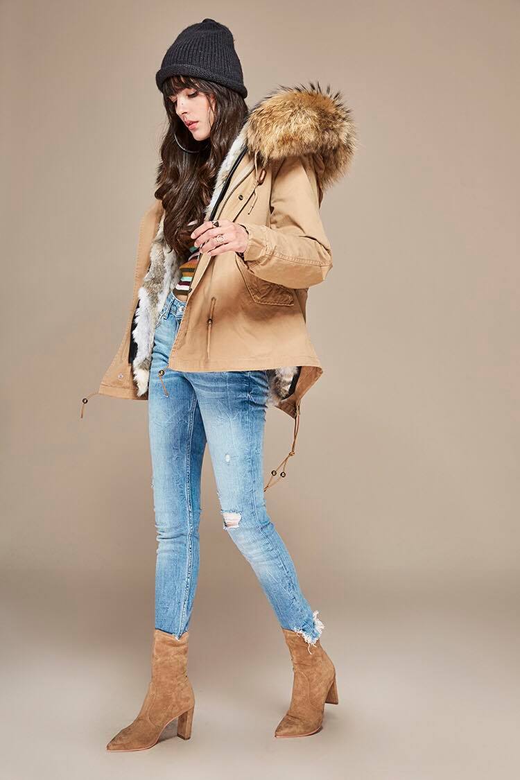 Jacket with fur collar "Lory"