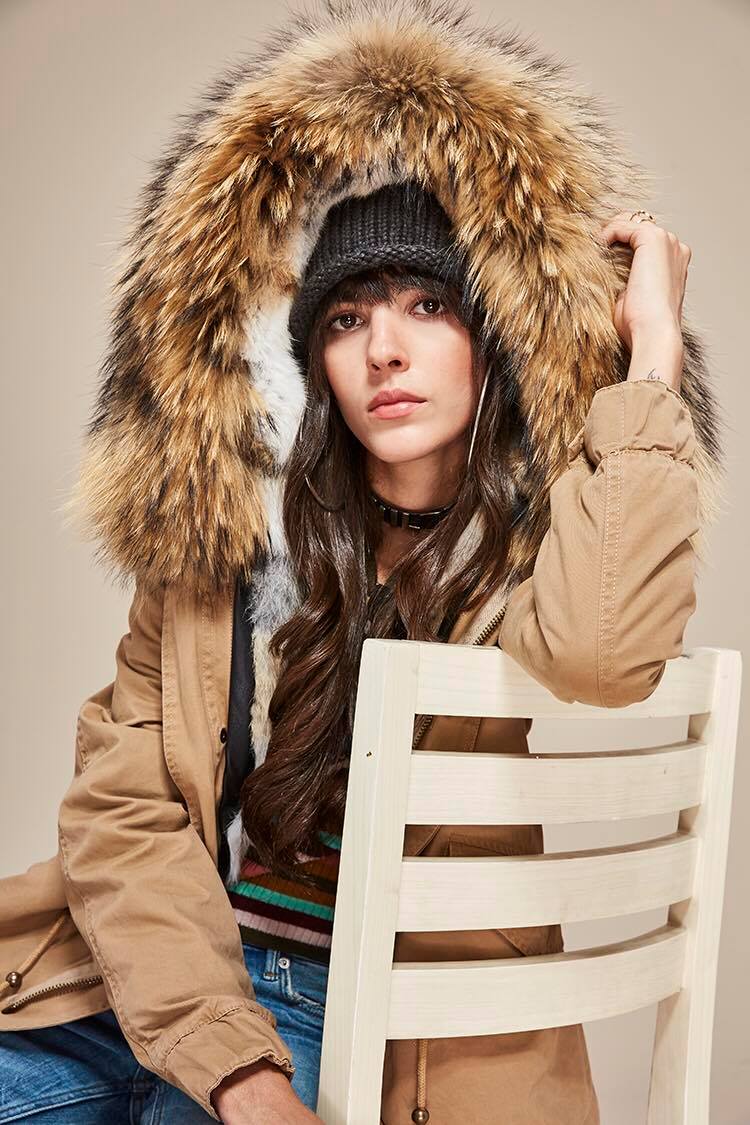 Jacket with fur collar "Lory"