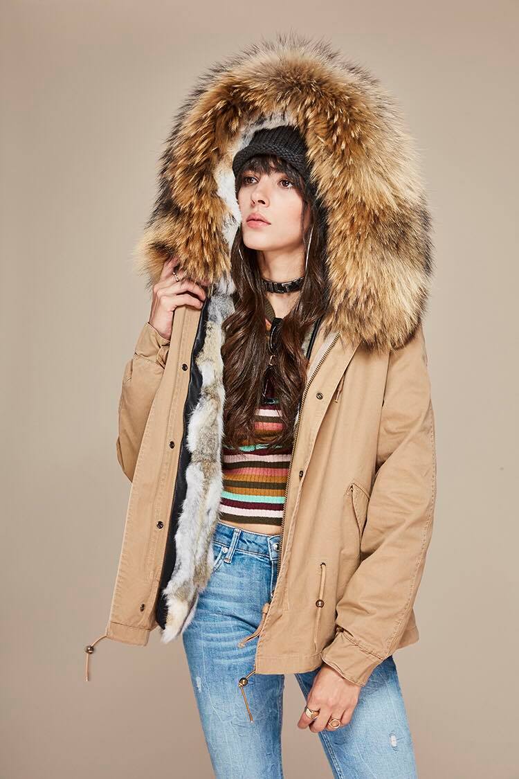 Jacket with fur collar "Lory"