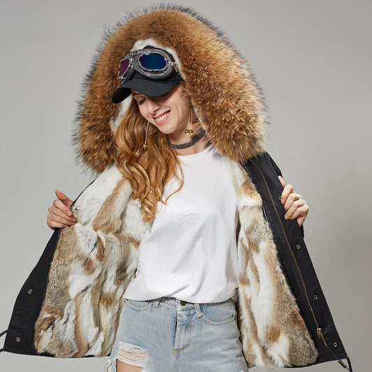 Jacket with fur collar"Quinn"