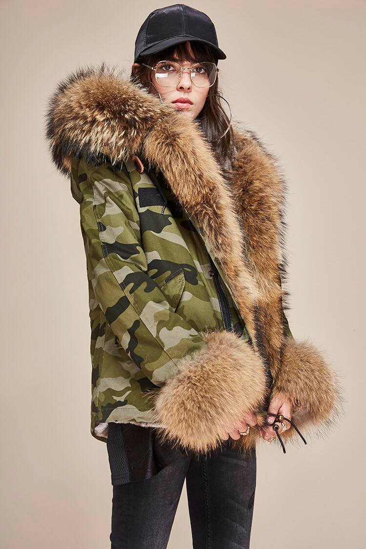 Echtpelz-Parka “Madison” Marin