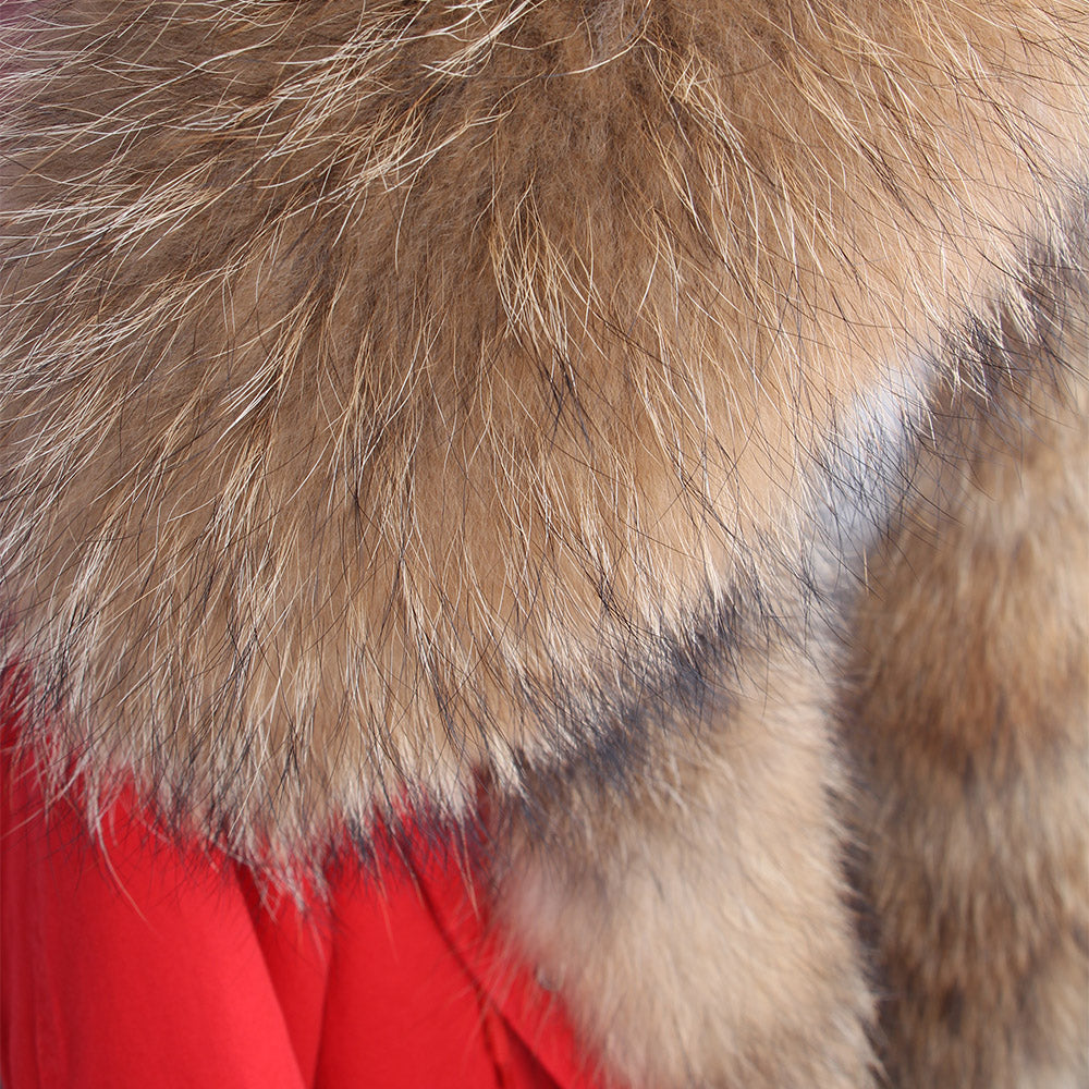 Real Fur Parka "Alice" Red