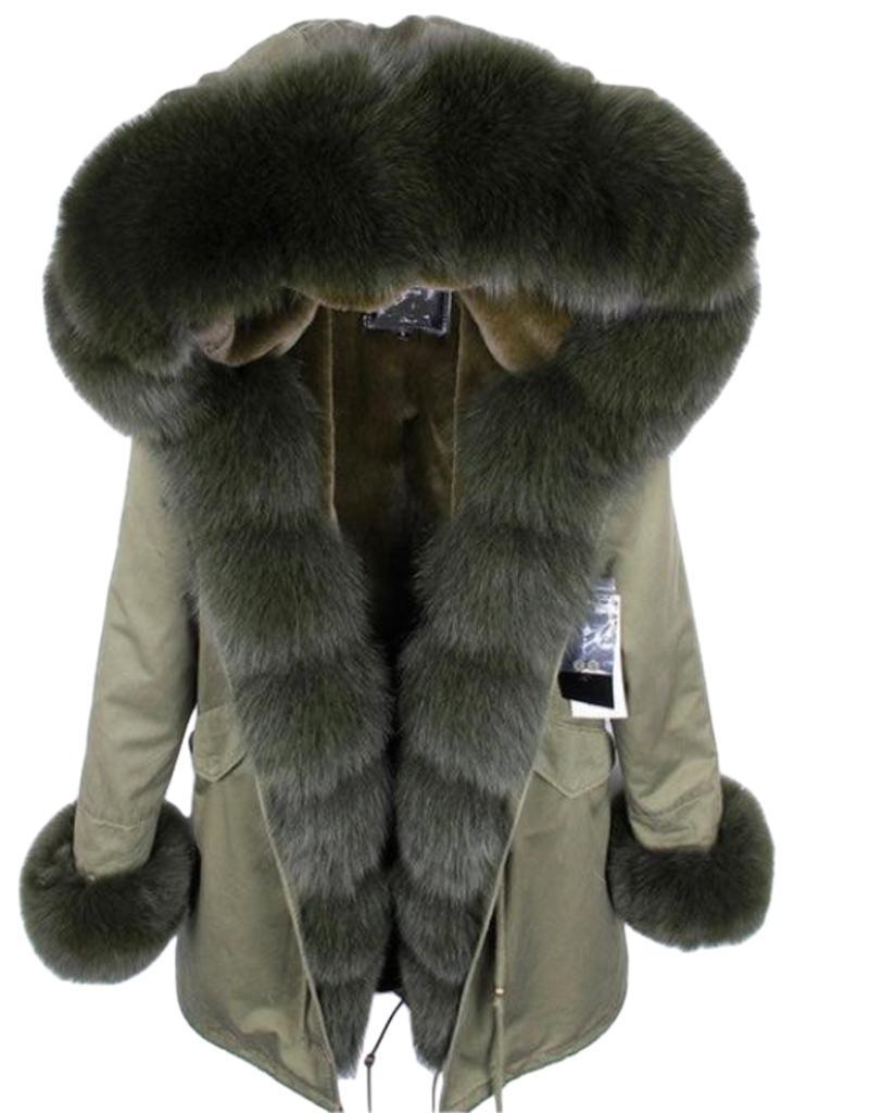 Fox Fur Parka"Foxxy" Olive