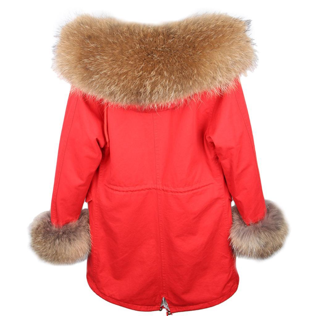 Real Fur Parka "Alice" Red