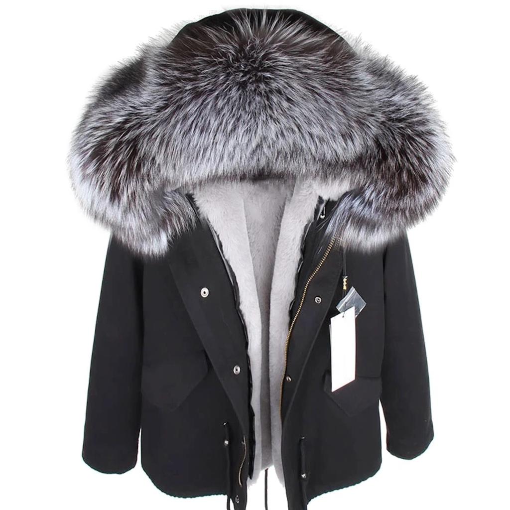 Jacke mit Pelzkragen “Dark Fox”